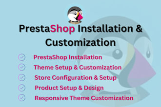 install and configure prestashop and theme on your server