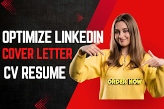 help your dream job with professional cv, resume,cover letter optimize linkedin