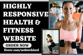 design yoga fitness gym personal trainer fitness coach healthcare coach website