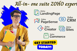 setup zoho crm design zoho sites zoho pagesense zoho landing page zoho creator