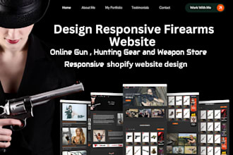 design firearms website gun military weapon shopify website ammunition website