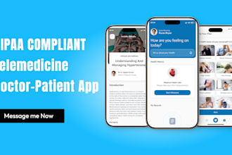 build a hipaa compliant telemedicine app, doctor app and healthcare app