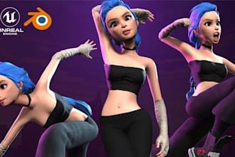 do 3d game character and character modelling  rigging with game asset creation