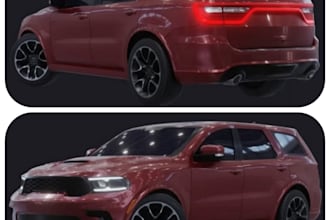 3d model a perfect car design and make realistic renders, 3d printing