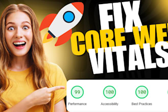 fix core web vitals lcp, cls, google pagespeed, gtmetrix, fast loading