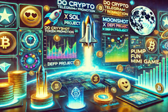 do crypto telegram token pomotion,moonshot,x sol,defi project,pump fun,mimi game
