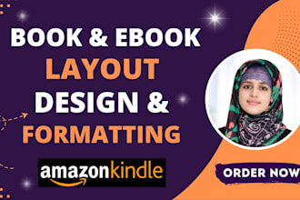 do book formatting and layout design for print and ebook