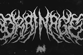design black death brutal doom metal logo for band