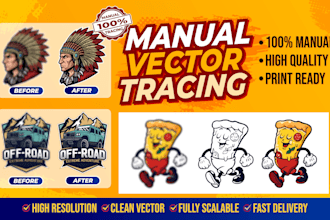 do vectorize logo, vector tracing, redraw, convert image to vector quickly