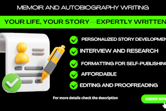 write memoir and autobiography about me, non fiction ebook
