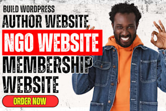 build book author website, ngo website, membership website, wordpress expert