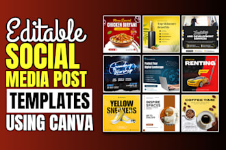 design reusable canva ads templates for your social media post