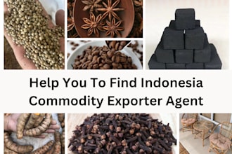 help you to find commodity exporters agent from indonesia