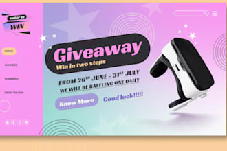 build a raffle website design takeaway website design