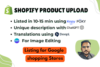 create converting shopify product descriptions using chatgpt