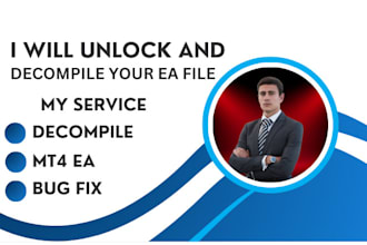 reverse engineer exe, dll and decompile forex ea file source code recovery