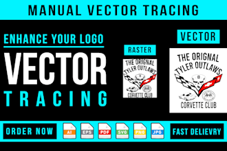 manual vector tracing, enhance, recreate, resize and modify your logo