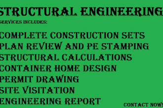 do florida, texas, california structural engineering stamping for city permit