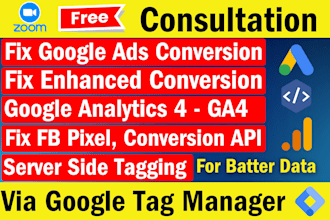 google ads conversion tracking analytics setup tag manager ga4 fb meta pixel
