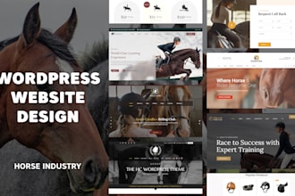create equestrian, horse riding clubs, horse training, and related websites