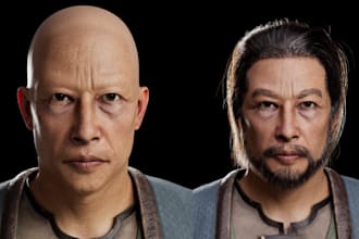 hyper realistic 3d metahuman character realistic model 3d humanoid character rig