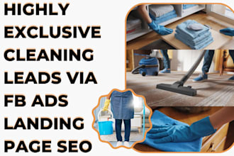 generate highly converting cleaning leads cleaning landing page cleaning website