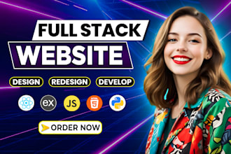 do custom website development as full stack developer frontend backend developer