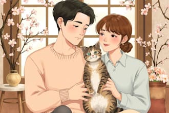 draw anime couple portrait character design anime character environment ghibil