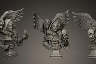 sculpt 3d character for game and film, action, figure or model for printing game