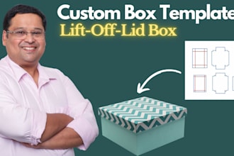 create a production ready custom box template and box dieline