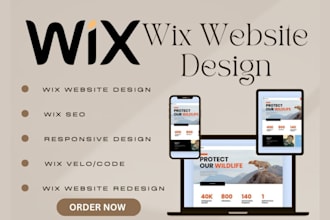 do wix website design, redesign or wix landing page and logo design