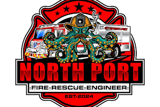 design unique fire fighter logo