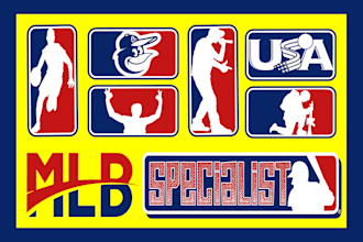 design silhouette mlb nba nfl and parody logo with your creative and inspiring