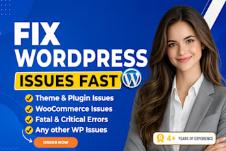 fix wordpress issues, fix wordpress errors, critical errors, woocommerce issues