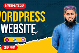 make stunning  wordpress website with elementor