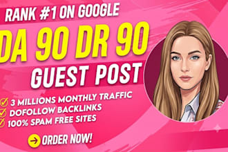 post premium guest posts backlinks da DR 90