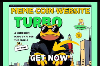 develop meme coin website, launch meme coin, crypto token website, landing page