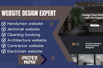 build architecture, janitorial, landscaping, handyman, contractor, hvac website