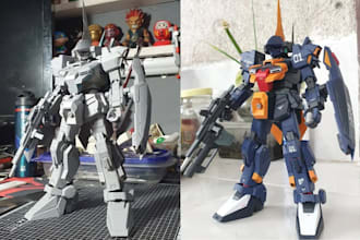 gundam gunpla full armor mecha gundam build 3d printing and painting 3d model