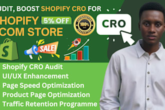 optimize shopify for 7figure sale with cro audit UI UX design speed enhancement