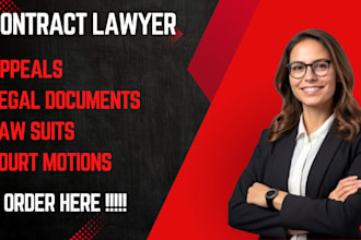 draft court pleadings, motion, lawsuit, complaint, petition and appeal