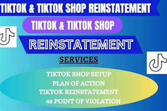 write an appeal letter for tiktok tiktok shop suspension and reinstatement