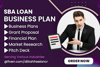 write an sba business plan for loan approval