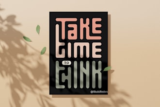 design custom typography posters for office or home decoration