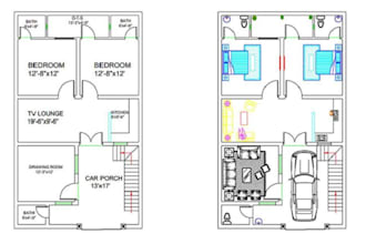 create 2d house plan and 3d elevations