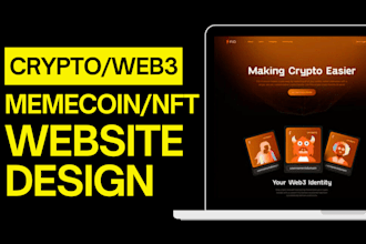 design web3, crypto website, nft website or memecoin website