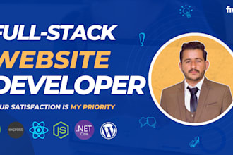 do website development, develop custom website as full stack web developer