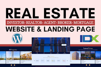build realtor, agent real estate website with idx mls integration in wordpress
