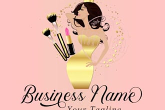 make boutique, eyelashes, beauty lips, nail clothing logo