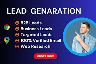 do lead generation, b2b leads, provide valid email lists via google map scrap